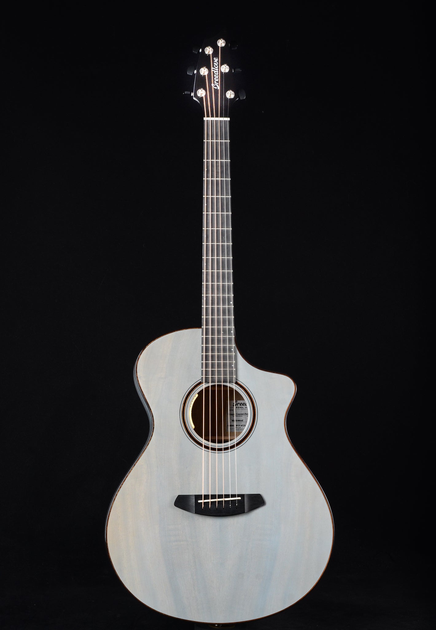 Breedlove USA Oregon Concert Permafrost CE LTD - Myrtlewood
