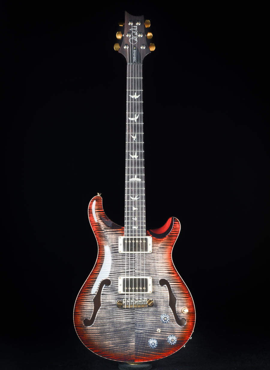 PRS Hollowbody II Piezo Charcoal Cherry Burst with "10" Top & Back and Hybrid Hardware