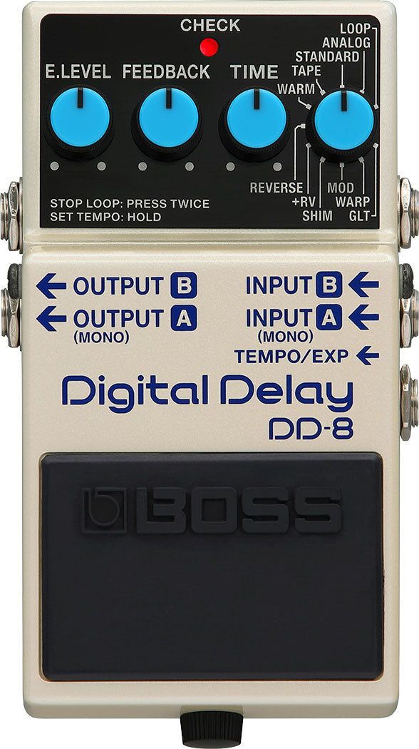 feedback pedal boss Boss DD-8 Digital Delay Pedal for sale at Harrys Guitar Shop, Raleigh NC – Harry's Guitar Shop
