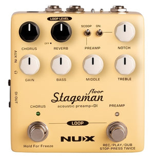 NuX NMP-5 Stageman Floor Acoustic Preamp, DI & Looper