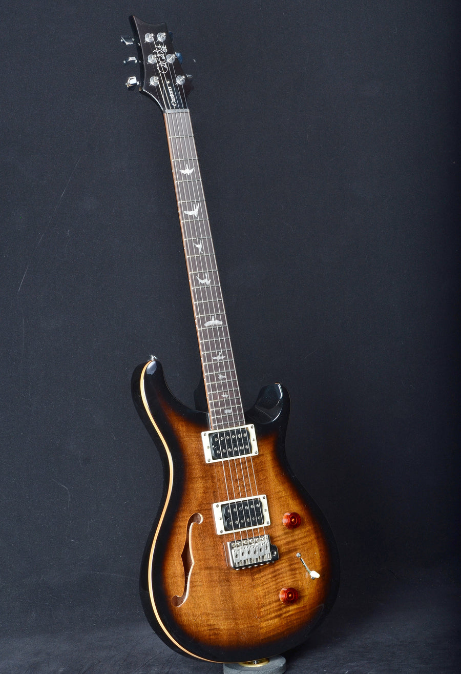PRS SE Custom 22 Semi-Hollow - Black Gold Burst
