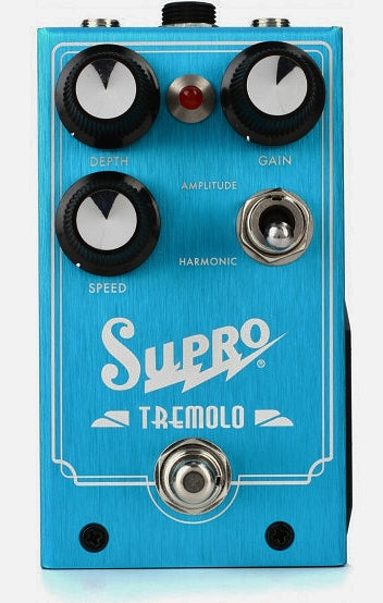 analog tremolo pedal Supro Tremolo 1310 pedal for sale at Harrys Guitar Shop, Raleigh NC – Harry's Guitar Shop