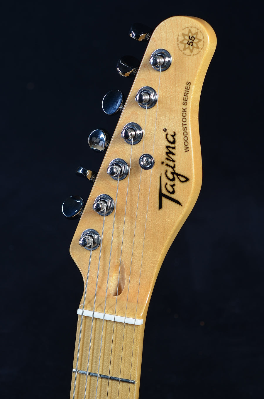 Tagima TW-Series TW-55 - Black with White Pickguard
